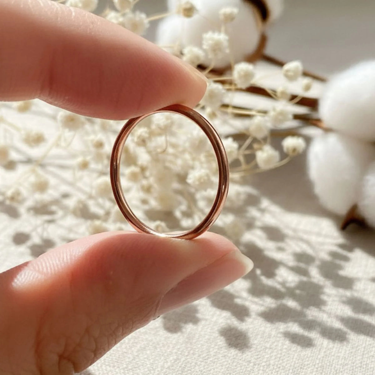 Bullion Gold Rheda Classic Tubular Ring in Rose Gold