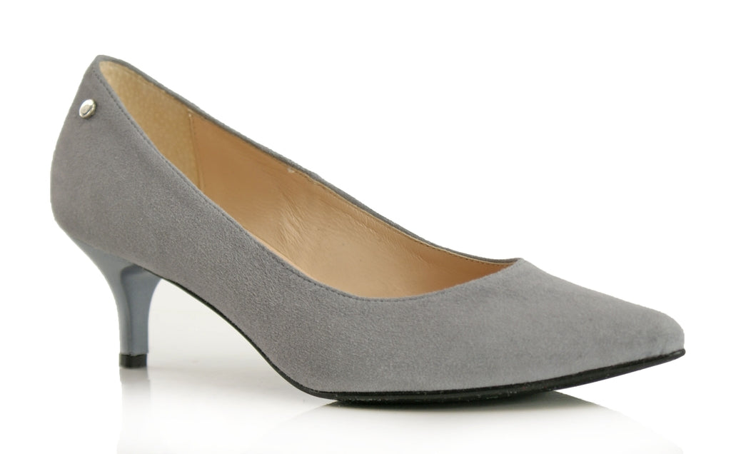 Bosccolo Womens Spike Heels Suede 200 - Grey Suede