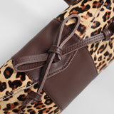 Hair-On Leather East-West Shoulder Bag – Bow Detail Long Handle Bag with Charm