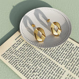 Bullion Gold Brincos Textured Earrings in Gold