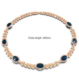 Boxed Georgina Necklace and Earrings Set Sapphire Embellished with Swarovski® Crystals