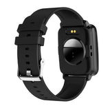 Bluetooth Smart Watch Temperature Monitor Thermometer Heart Rate Blood Pressure - Black
