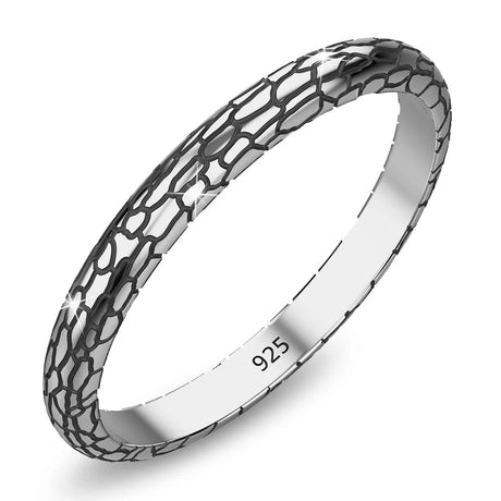 Solid 925 Sterling Silver Mischievous Earthquake Ring