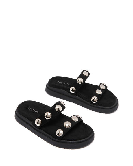 Therapy Persona Black Faux Suede