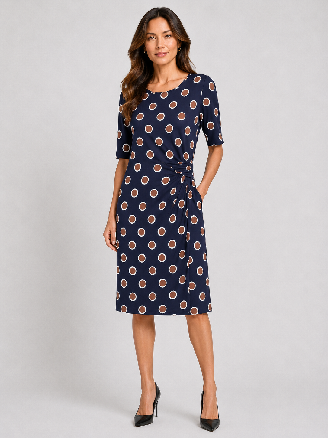 Worship Women's Shif t Dress - Navy Print