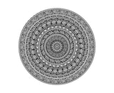 TODO Luxury Edition Chiffon Digital Print Beach Throw Yoga - Black