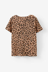 Cotton On Kids Girls Fitted Short Sleeve Essential Tee - Leopard