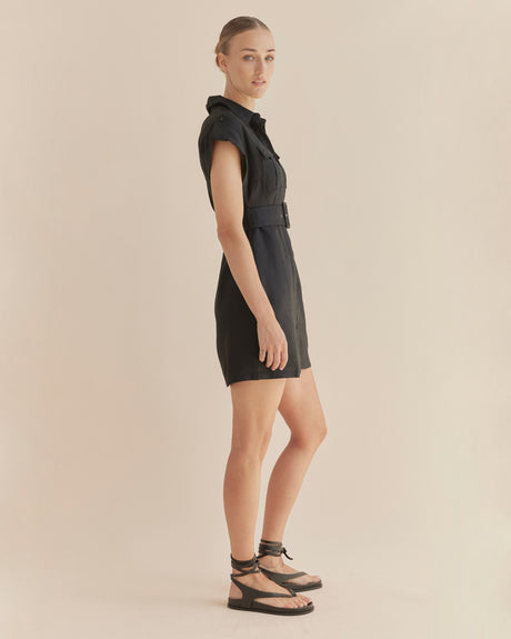Amelius Esra Utility Mini Dress - Black