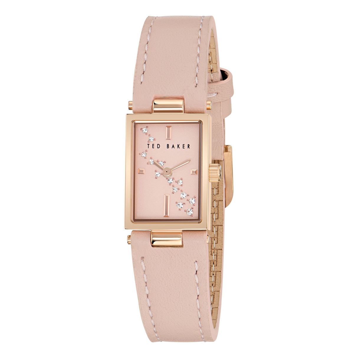 Ted Baker Womens Lileey Rose Gold-Tone Nude Pink Leather Watch
