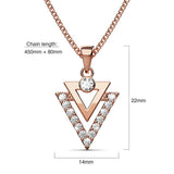 Krystal Couture Trilateral Necklace Embellished with Crystals from SWAROVSKI in Rose Gold