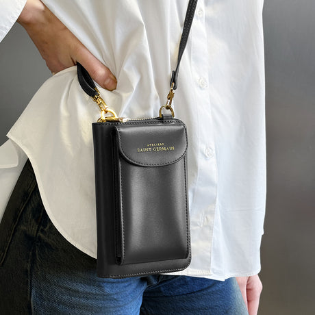 LONDON - Wallet Smartphone Crossbody Bag - BLACK