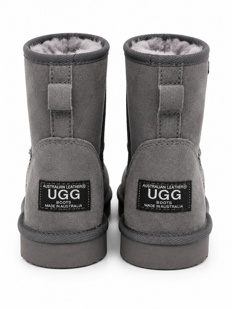 Australian Leather Ugg Mini Uggs - Grey - AU8