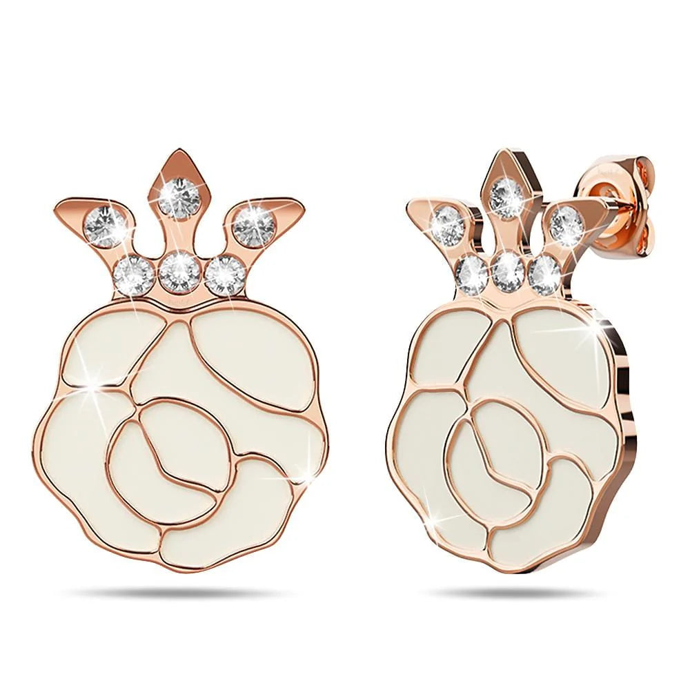Krystal Couture Rosie Stud Earrings Embellished with Swarovski Crystals
