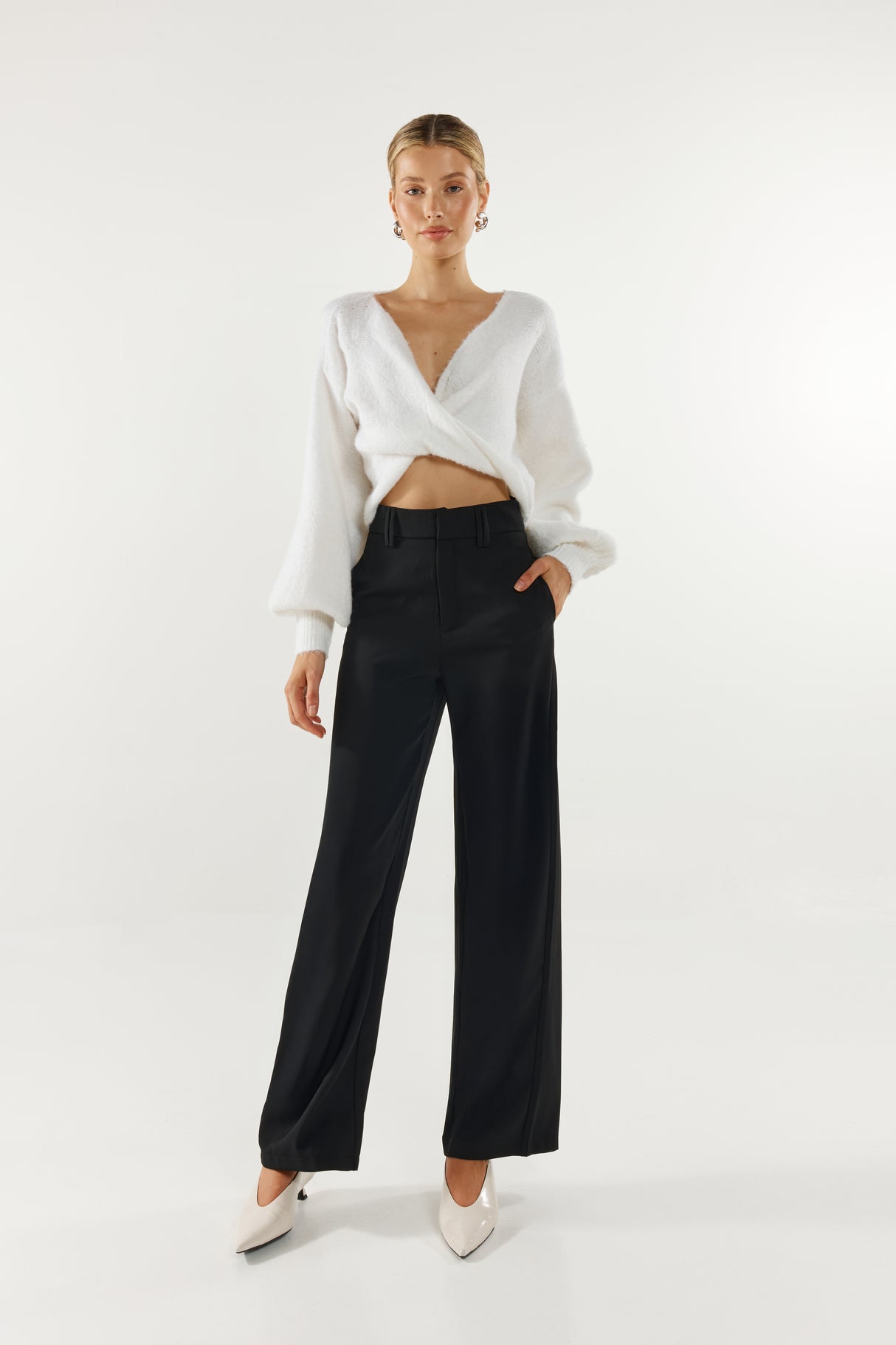 Madison The Label Reya Knit Jumper - White