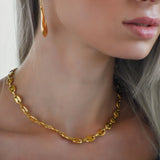 Boxed Interlock Anchor Necklace and Bracelet Set