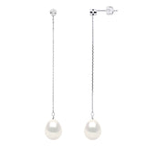 Earrings Prestige -Diamonds 0,02 Cts ( 2 X 0,01 Cts - Natural White - Longueur 18 cm