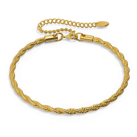 Bullion Gold Rope Link Gold Plated Chain Bracelet