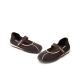Sport Ballet Mary Jane Flats - Chocolate