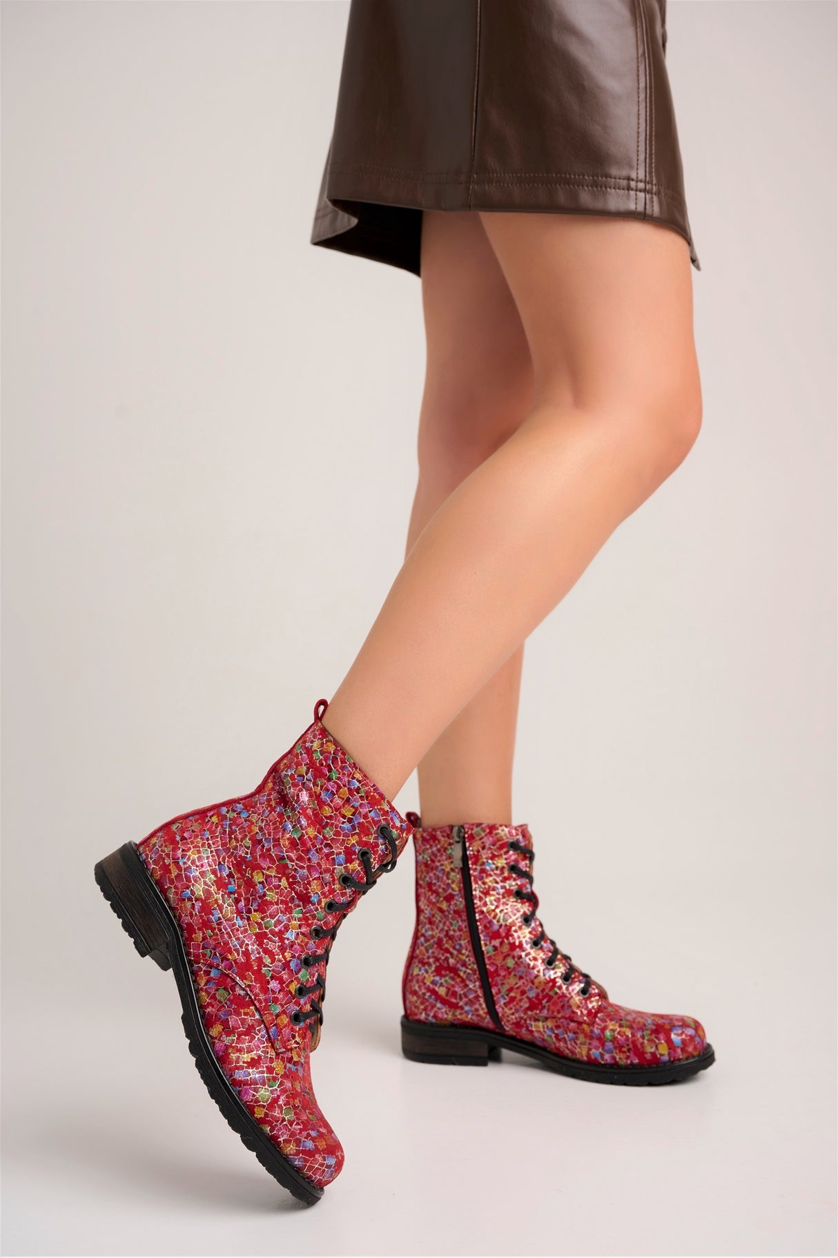 Bosccolo Womens Boots - Red