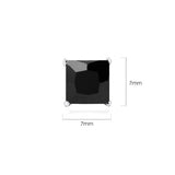 Bullion Gold Black Square CZ Earrings