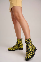Bosccolo Womens Boots - Black/Yellow