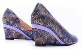 Bosccolo Womens Wedge Sandal - Purple / Gold