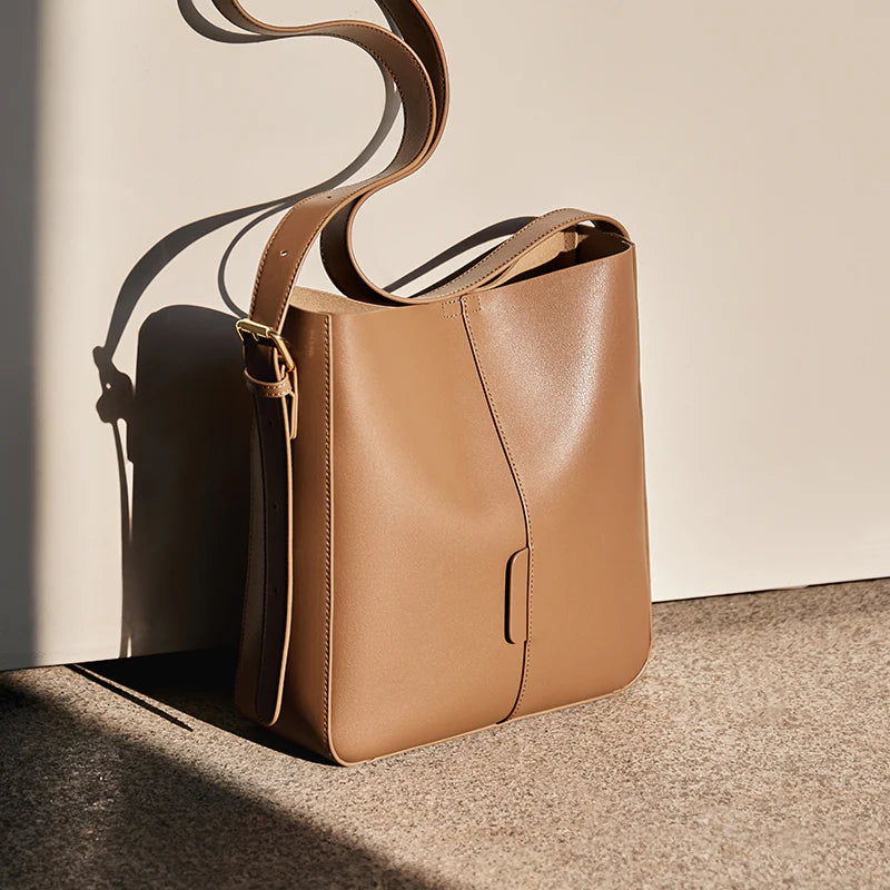 Nalandu Fawn Premium Shopper Bucket Bag - Brown