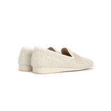 Versatile Soft Sole Slip On Tweed Loafers - Ivory