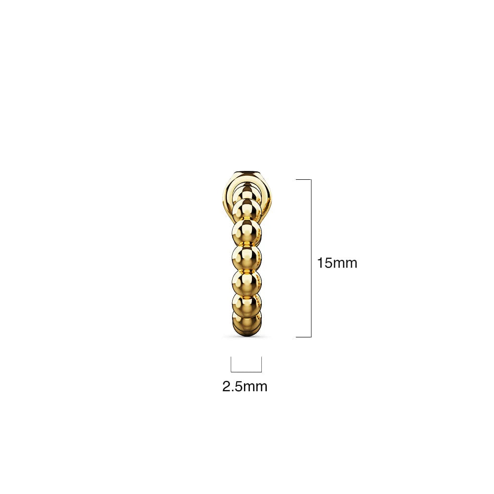 Bullion Gold Gleaming Gold Accent Hoop Earrings