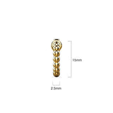 Bullion Gold Gleaming Gold Accent Hoop Earrings