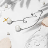 Krystal Couture Katarina Pearl Drop Earrings Embellished with SWAROVSKI Crystals Pearls