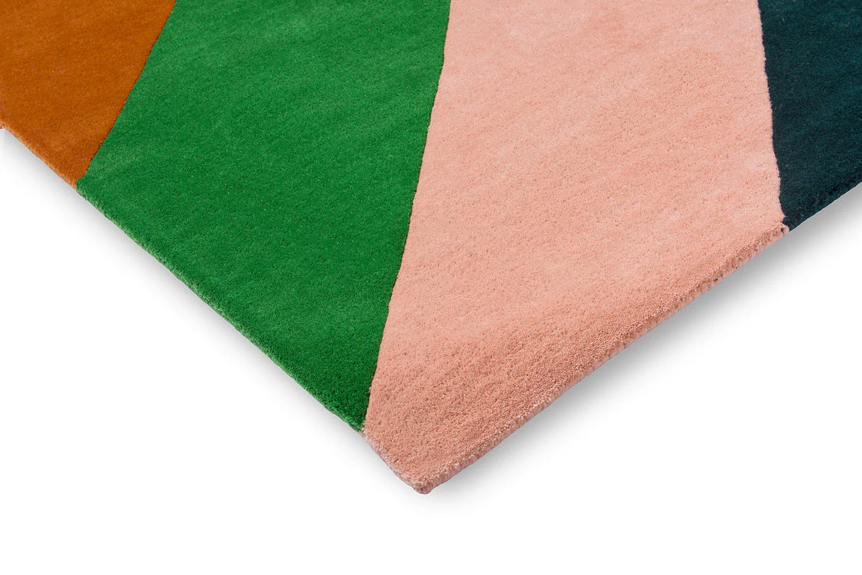 Sophie Robinson x Harlequin Sherbet Stripe Emerald/Amber 144417 Rug