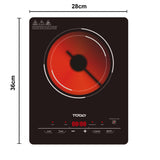 TODO 2000W Infrared Hotplate Electric Cooktop Tempered Crystal Glass Touch Control