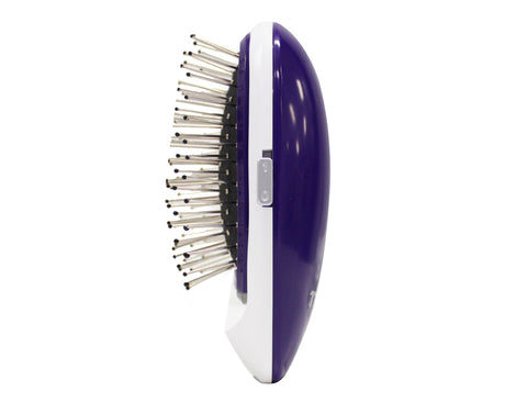 TODO Ionic Styling Hair Brush Health Smooth Silky Hair Stainless Steel Bristle Comb Purple