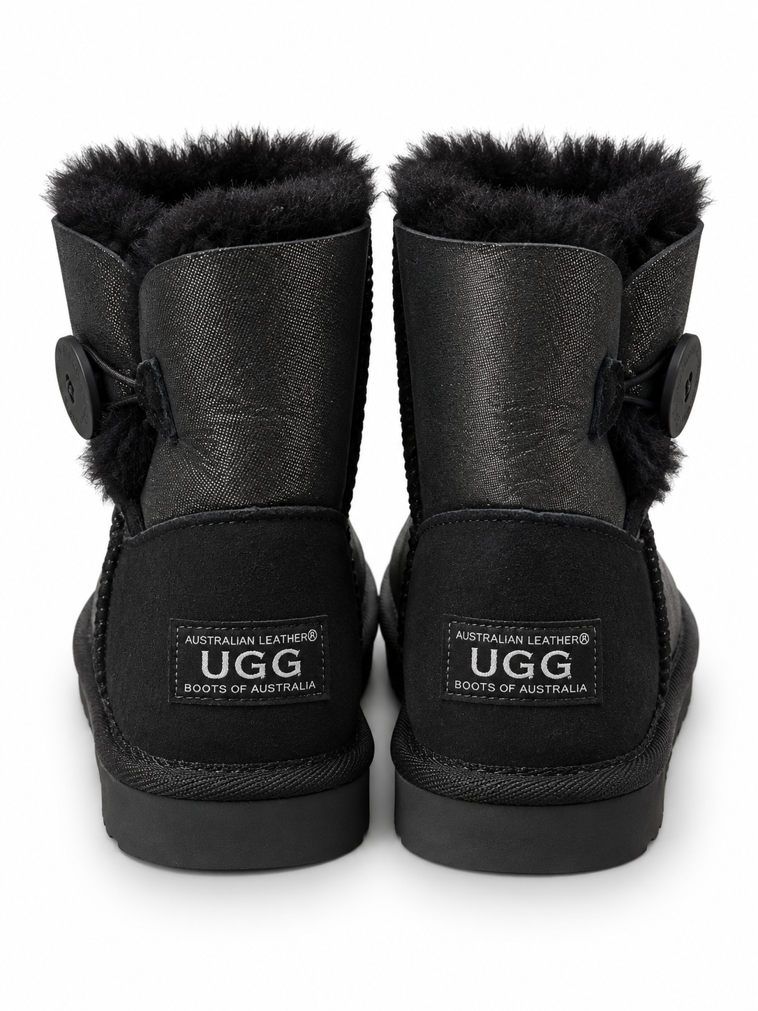 Australian Leather Ugg 1Button Metallic - Gunmetal - AU4