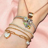 Krystal Couture Tia Gleam Pull-Tie Tennis Bracelet