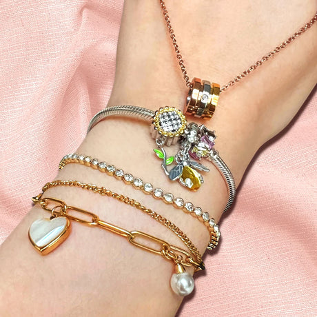 Krystal Couture Tia Gleam Pull-Tie Tennis Bracelet