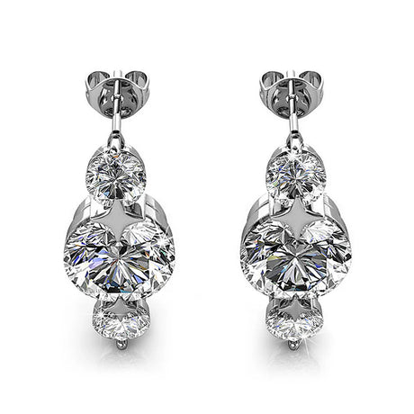 Krystal Couture Long Journey Drop Earrings Embellished with SWAROVSKI Crystals