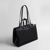 Minimalist Nylon Laptop Tote Bag – Lightweight Water-Resistant Work Bag
