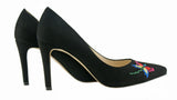 Bosccolo Womens Heels Embroidered - Black