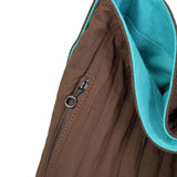 BAMEI Reversible Pleated Laptop Tote Bag - Coffee