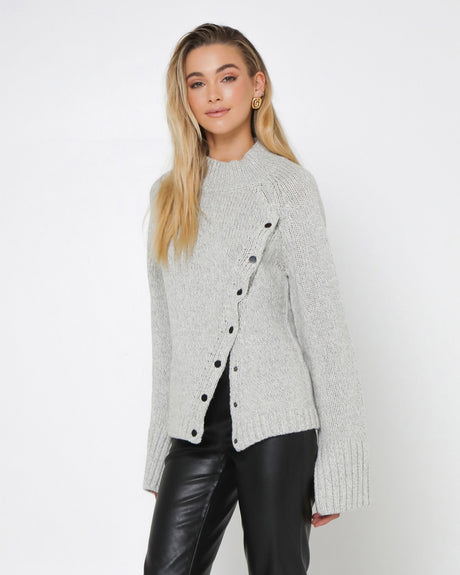 Madison The Label Annalise Knit Jumper - Grey
