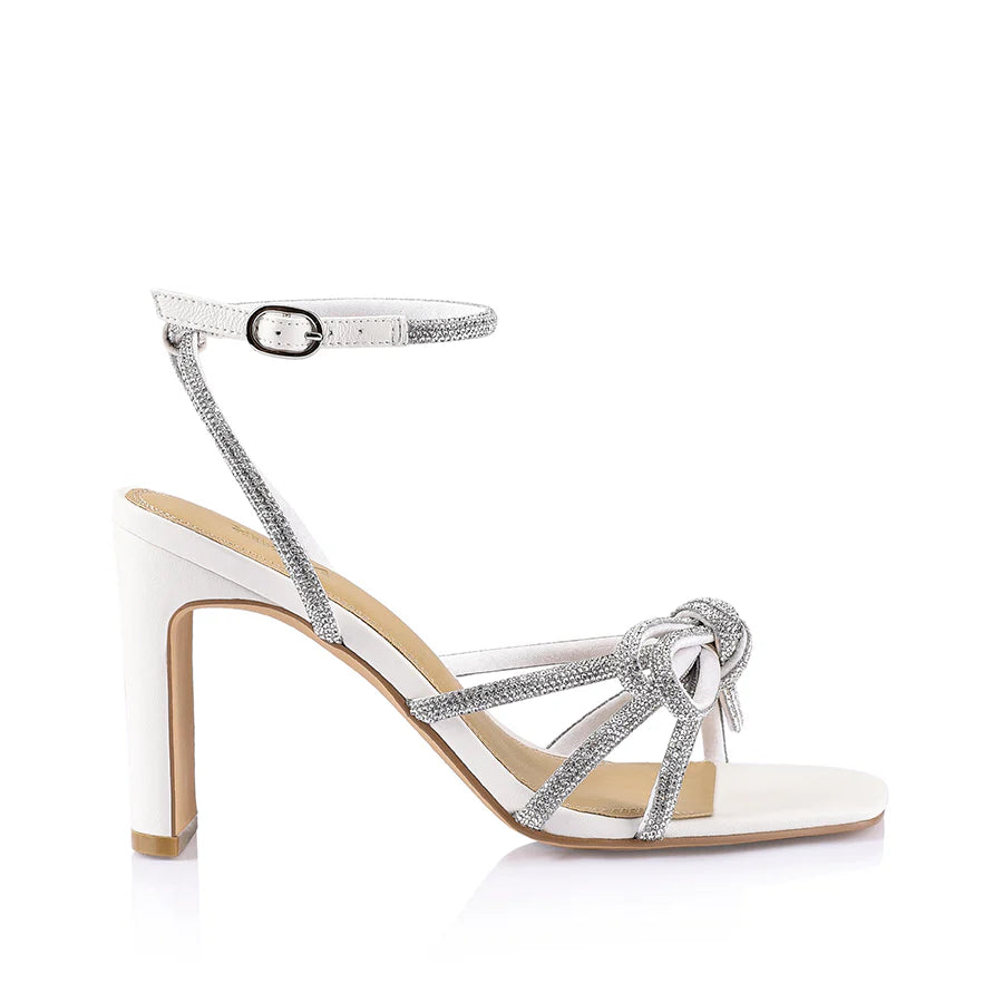 Siren Heeled Sandals - Chalk Leather