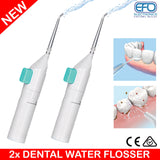 2X Water Dental Jet Pick Flosser 30 Psi Oral Irrigator Teeth Cleaner Braces