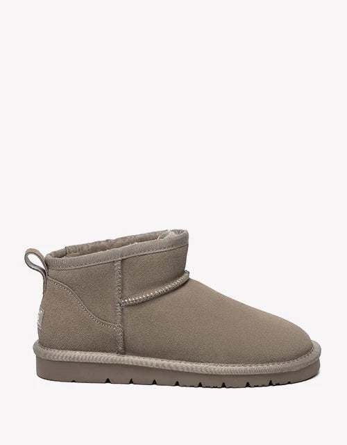 Julia Cow Suede Boots in Dark Brown