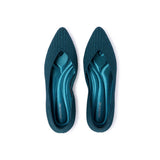 Pointed Toe Knit Ballet Flats - Peacock