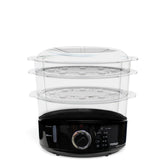 TODO 9L Steam Cooker Steamer 3 Tray 800W Power Dial Timer Healthy Stackable