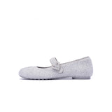 Oriental Split Toe Mary Jane Flats - Grey