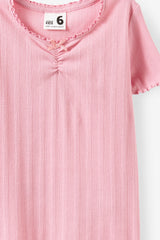 Cotton On Kids Girls Essential Harper Short Sleeve Baby Tee - Marshmallow