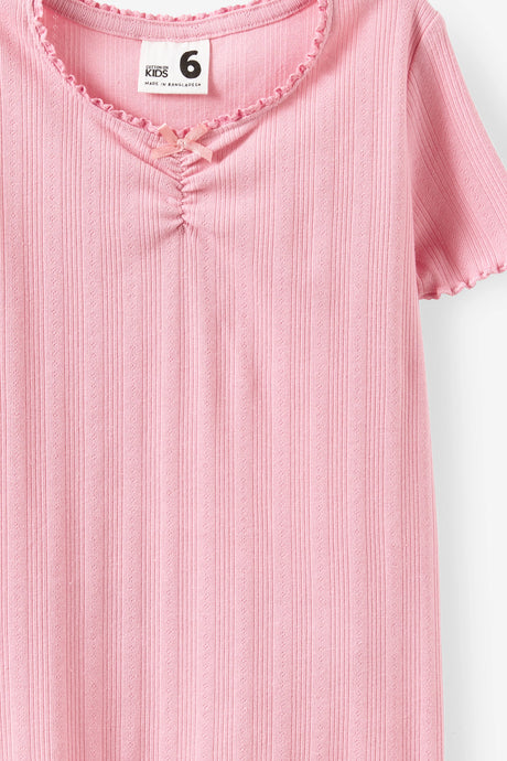 Cotton On Kids Girls Essential Harper Short Sleeve Baby Tee - Marshmallow